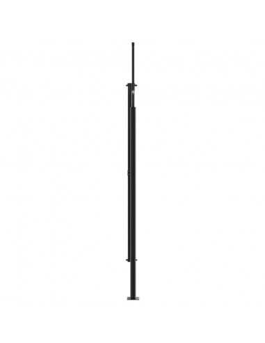 Tenda da Sole Laterale Retrattile Nera 220x600 cm