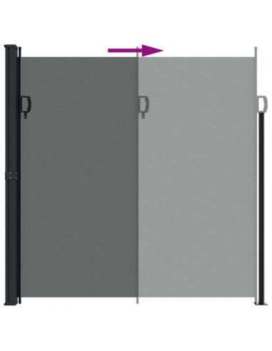 Tenda da Sole Laterale Retrattile Nera 220x600 cm
