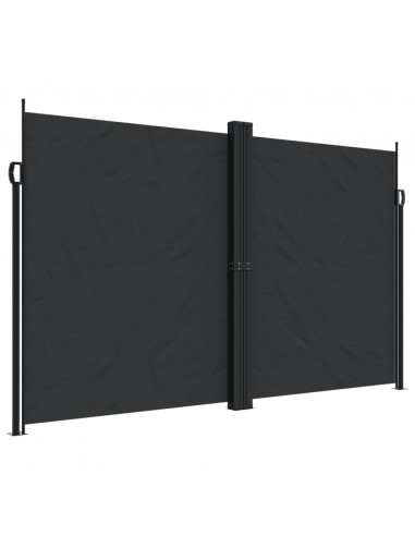 Tenda da Sole Laterale Retrattile Nera 200x600 cm