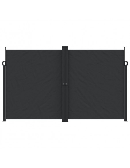Tenda da Sole Laterale Retrattile Nera 200x600 cm