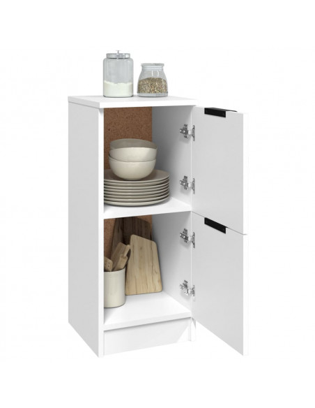 Credenze 2 pz Bianche 30x30x70 cm in Legno Multistrato