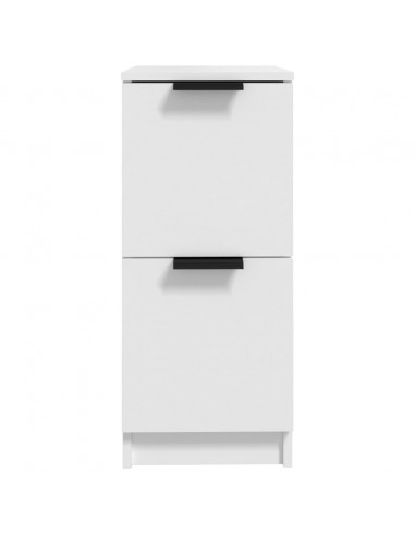 Credenze 2 pz Bianche 30x30x70 cm in Legno Multistrato