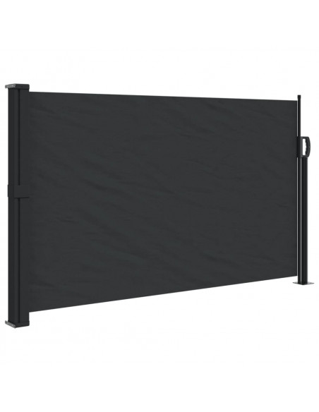 Tenda da Sole Laterale Retrattile Nera 120x600 cm