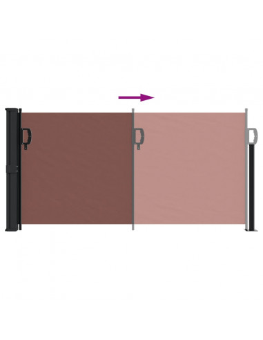 Tenda da Sole Laterale Retrattile Marrone 100x300 cm