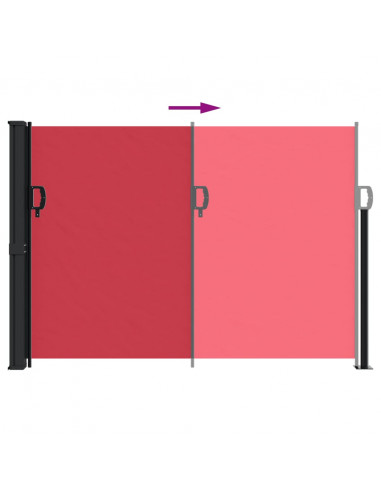 Tenda da Sole Laterale Retrattile Rossa 140x600 cm