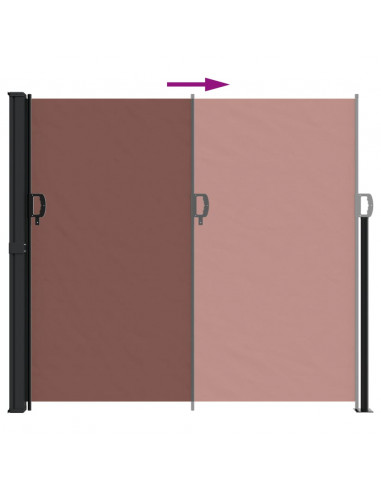 Tenda da Sole Laterale Retrattile Marrone 180x600 cm