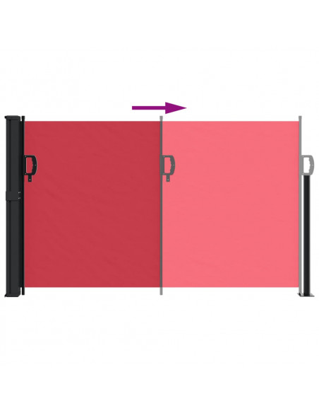 Tenda da Sole Laterale Retrattile Rossa 120x500 cm
