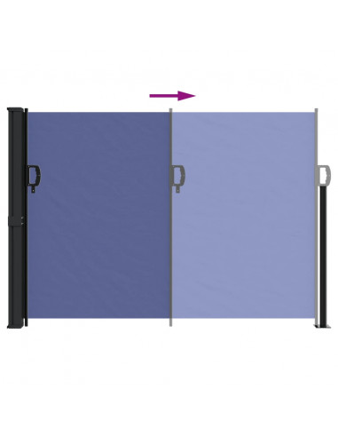 Tenda da Sole Laterale Retrattile Blu 140x500 cm