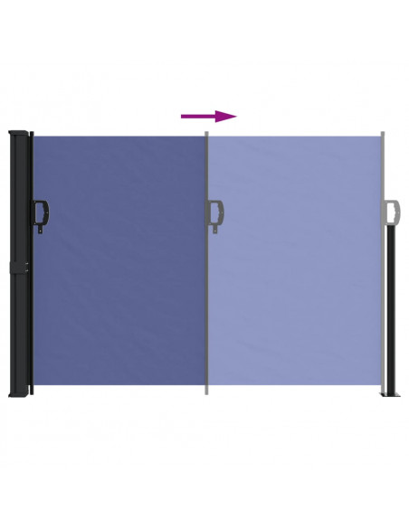 Tenda da Sole Laterale Retrattile Blu 140x500 cm