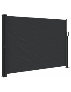 Tenda da Sole Laterale Retrattile Nera 140x500 cm 2
