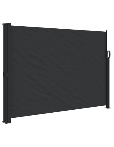 Tenda da Sole Laterale Retrattile Nera 140x500 cm