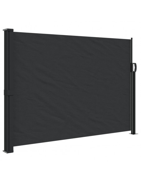 Tenda da Sole Laterale Retrattile Nera 140x500 cm