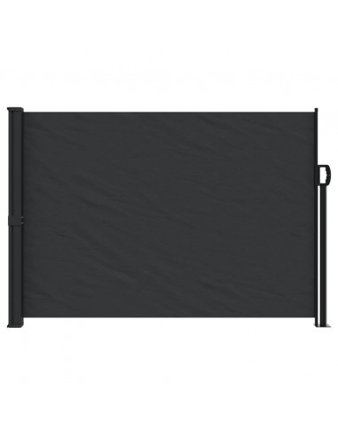 Tenda da Sole Laterale Retrattile Nera 140x500 cm