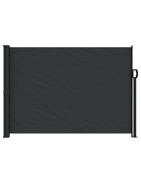 Tenda da Sole Laterale Retrattile Nera 140x500 cm