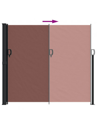 Tenda da Sole Laterale Retrattile Marrone 180x500 cm