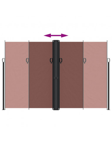 Tenda da Sole Laterale Retrattile Marrone 220x600 cm