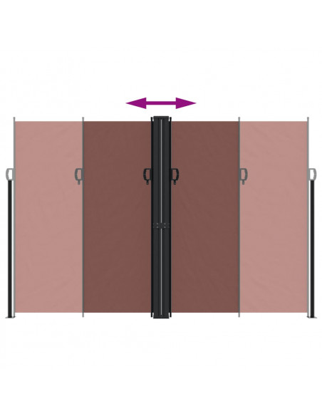 Tenda da Sole Laterale Retrattile Marrone 220x600 cm