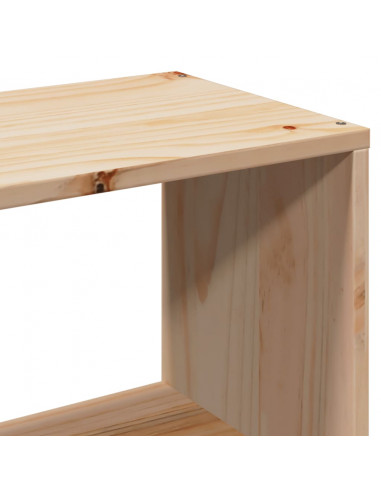 Letto Libreria senza Materasso 140x200 cm in Legno di Pino