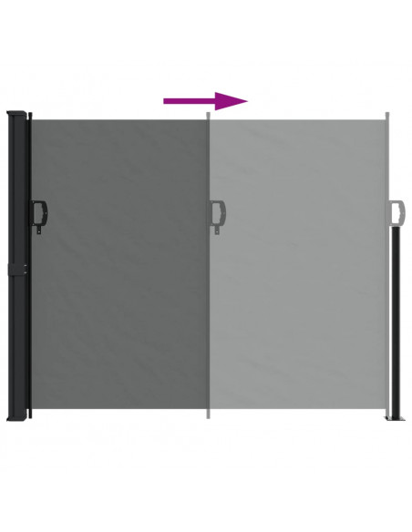 Tenda da Sole Laterale Retrattile Antracite 160x600 cm