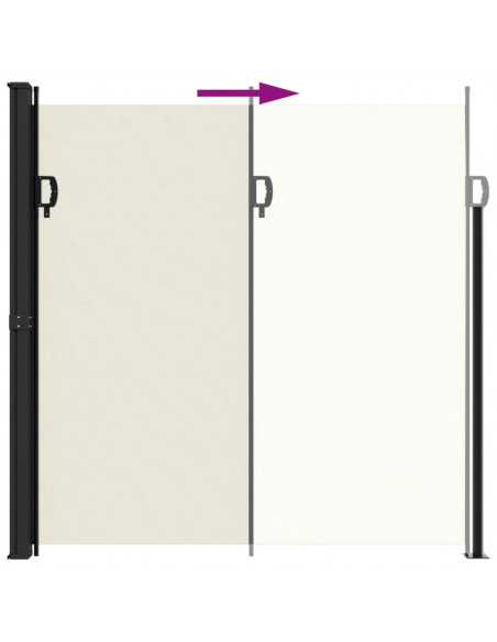 Tenda da Sole Laterale Retrattile Crema 200x600 cm
