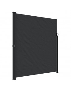 Tenda da Sole Laterale Retrattile Nera 220x500 cm 2