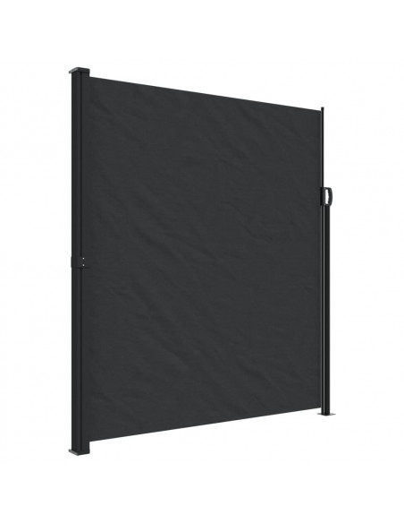 Tenda da Sole Laterale Retrattile Nera 220x500 cm