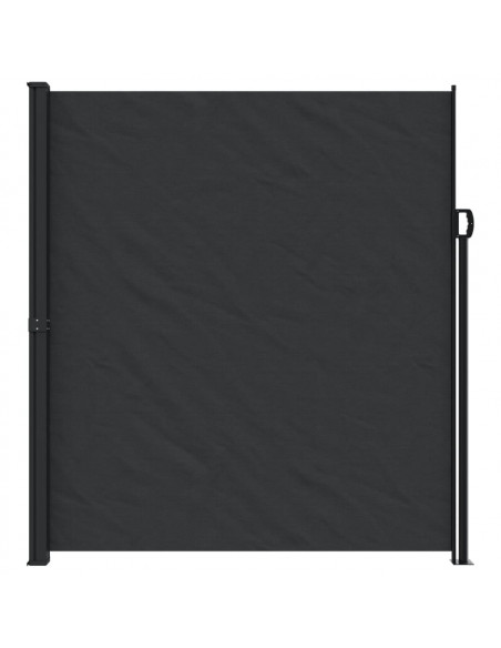 Tenda da Sole Laterale Retrattile Nera 220x500 cm