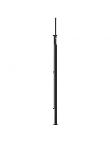Tenda da Sole Laterale Retrattile Nera 220x500 cm