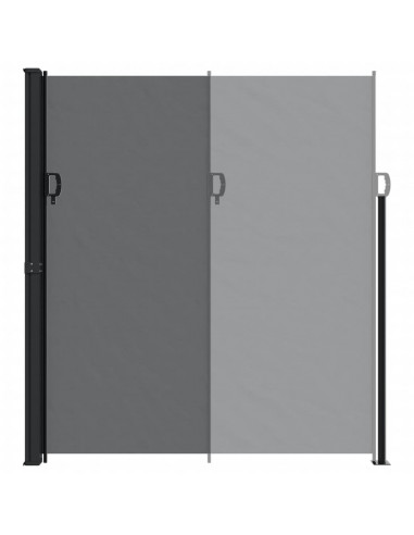 Tenda da Sole Laterale Retrattile Nera 220x500 cm