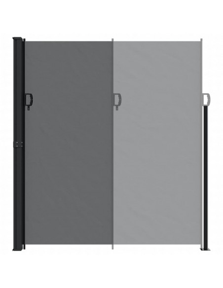 Tenda da Sole Laterale Retrattile Nera 220x500 cm
