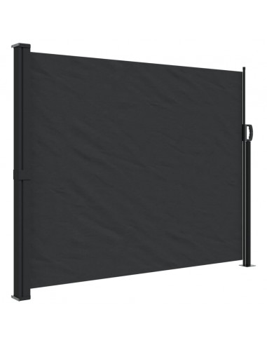 Tenda da Sole Laterale Retrattile Nera 160x500 cm
