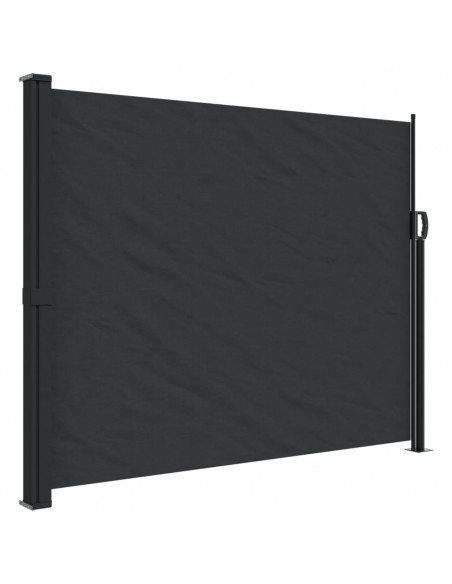 Tenda da Sole Laterale Retrattile Nera 160x500 cm