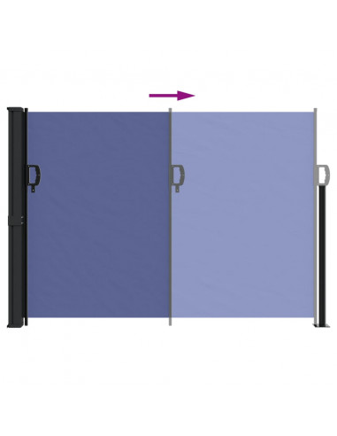Tenda da Sole Laterale Retrattile Blu 140x600 cm
