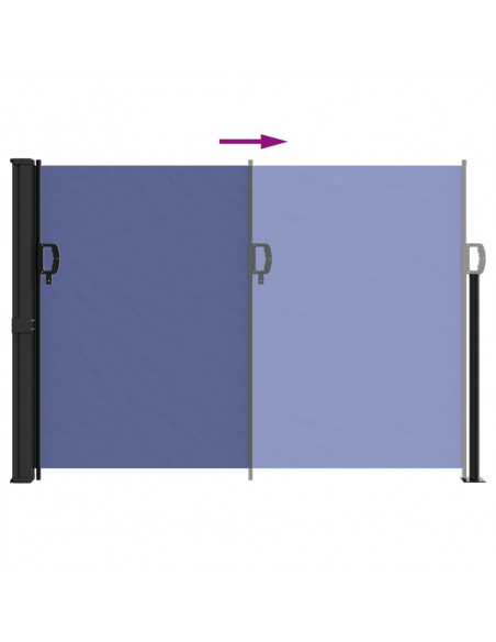 Tenda da Sole Laterale Retrattile Blu 140x600 cm