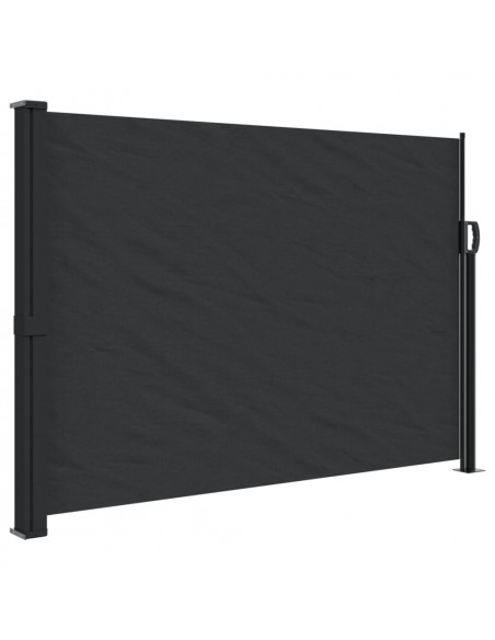 Tenda da Sole Laterale Retrattile Nera 140x600 cm