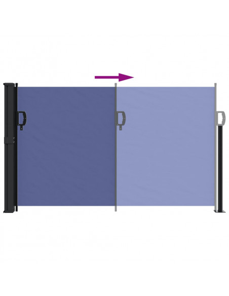 Tenda da Sole Laterale Retrattile Blu 120x500 cm