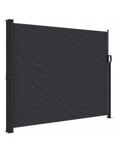 Tenda da Sole Laterale Retrattile Nera 160x600 cm 2