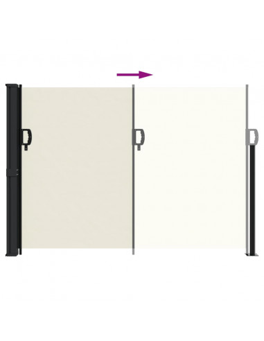 Tenda da Sole Laterale Retrattile Crema 140x500 cm