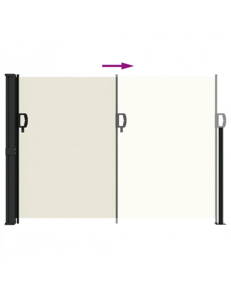 Tenda da Sole Laterale Retrattile Crema 140x500 cm