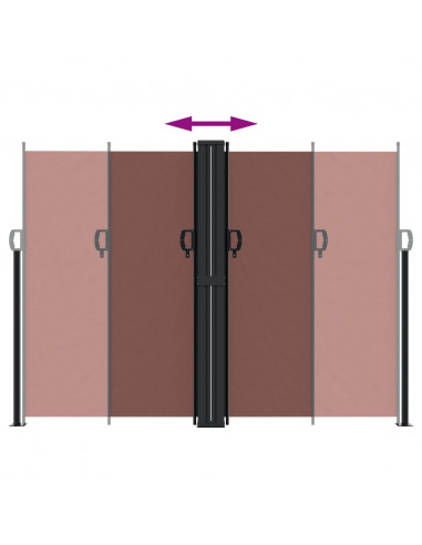 Tenda da Sole Laterale Retrattile Marrone 180x600 cm