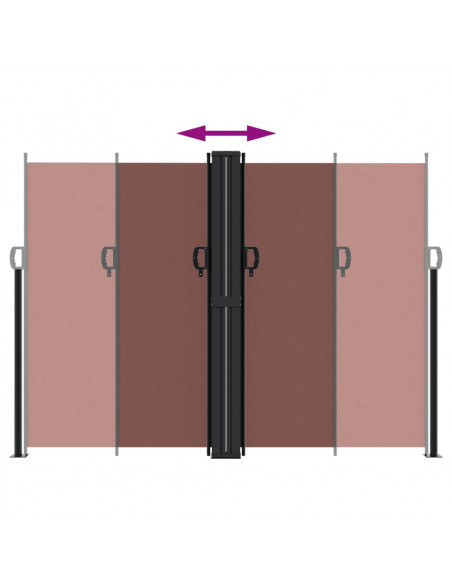 Tenda da Sole Laterale Retrattile Marrone 180x600 cm