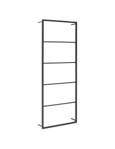 Portasciugamani Nero 45x10x115 cm in Acciaio 2