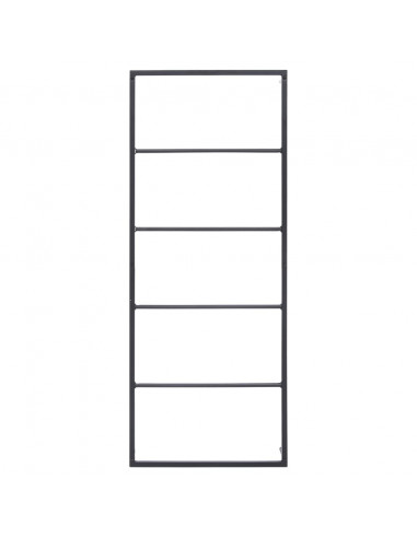 Portasciugamani Nero 45x10x115 cm in Acciaio