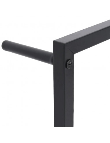 Portasciugamani Nero 45x10x115 cm in Acciaio