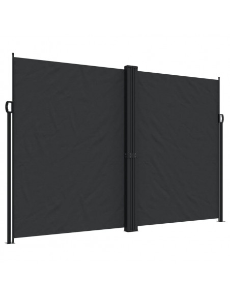 Tenda da Sole Laterale Retrattile Nera 220x600 cm