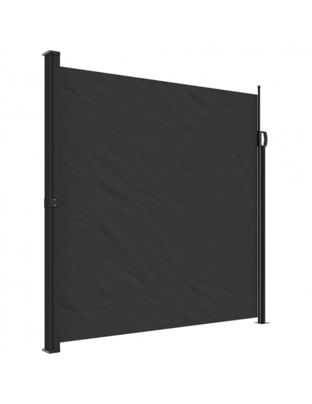 Tenda da Sole Laterale Retrattile Nera 200x600 cm
