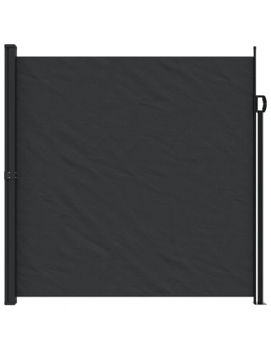 Tenda da Sole Laterale Retrattile Nera 200x600 cm