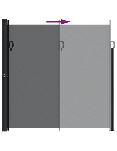 Tenda da Sole Laterale Retrattile Nera 200x600 cm