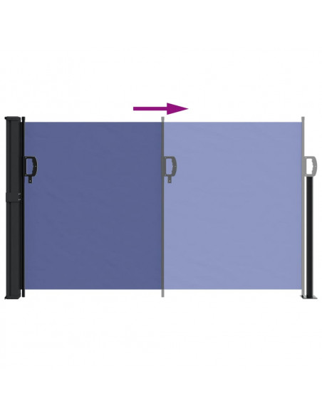Tenda da Sole Laterale Retrattile Blu 120x600 cm