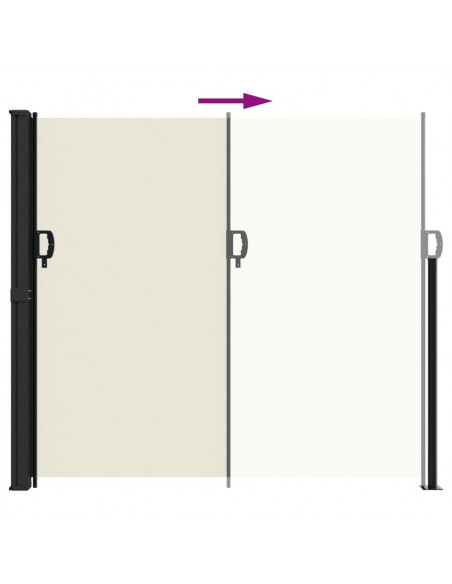 Tenda da Sole Laterale Retrattile Crema 180x600 cm